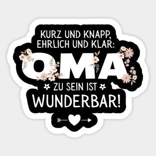 Oma zu sein ist wunderbar Sticker